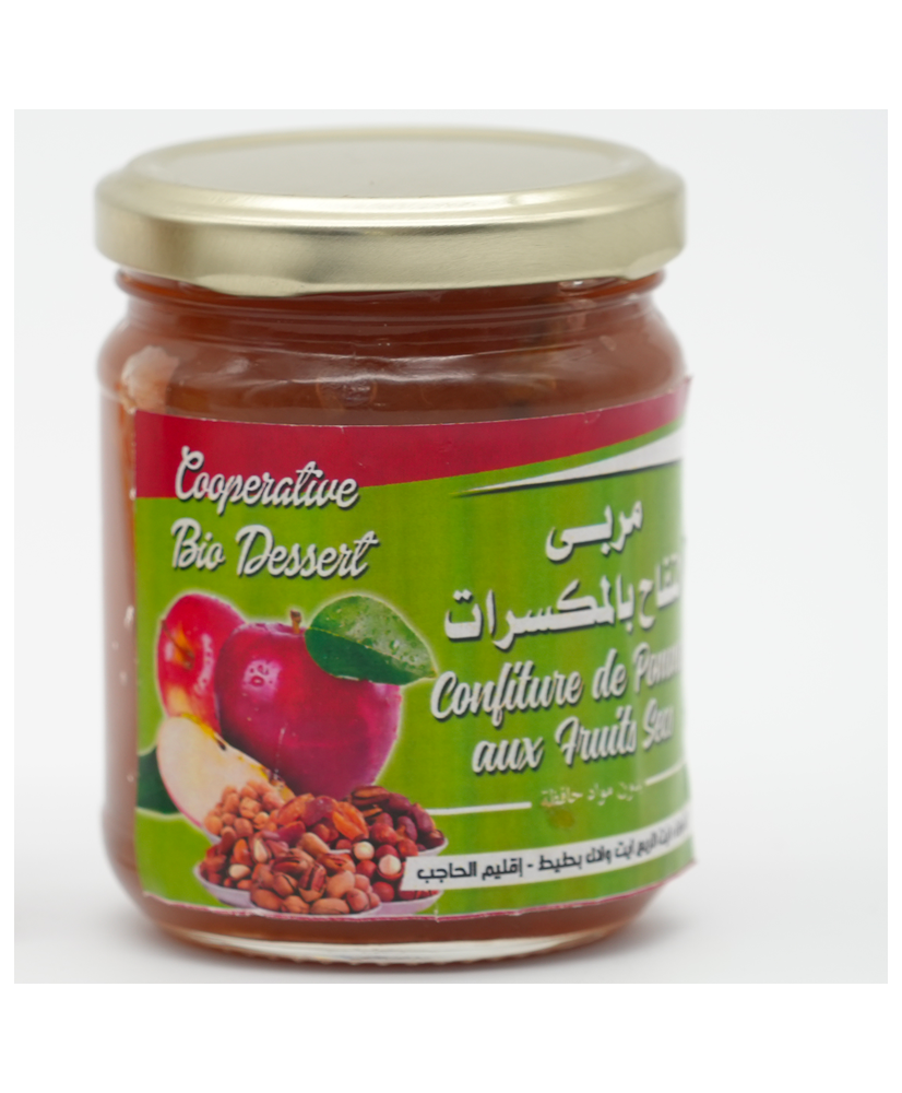 Confiture de pommes aux fruits secs 250g