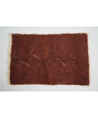 Tapis de laine (blanc/marron)